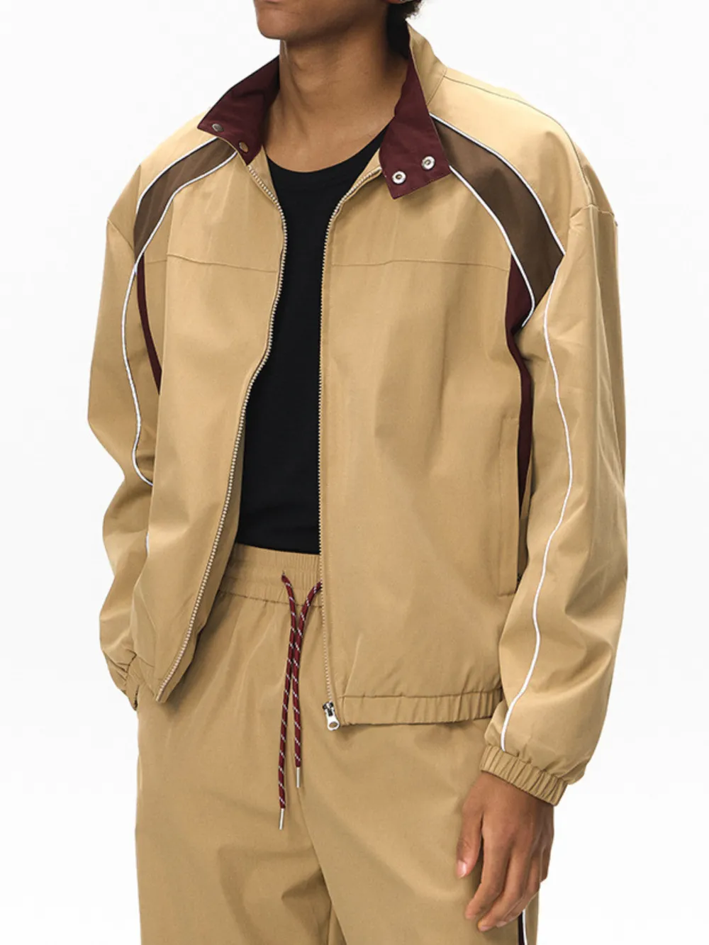 Wind Resistant Stand Collar Relaxed Fit Outdoor Utility Jacket
