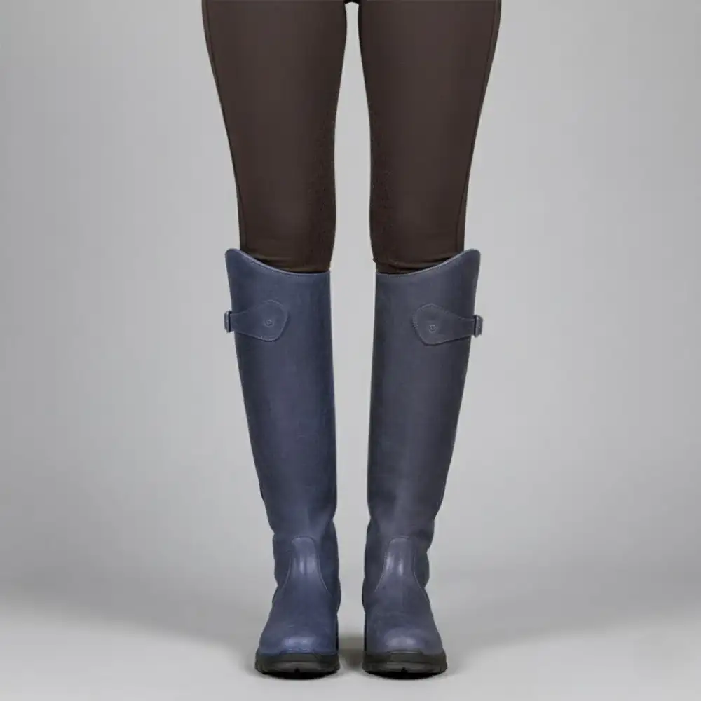 Leather Knee Tall Boots Waterproof Flat Boots Everyday Wear