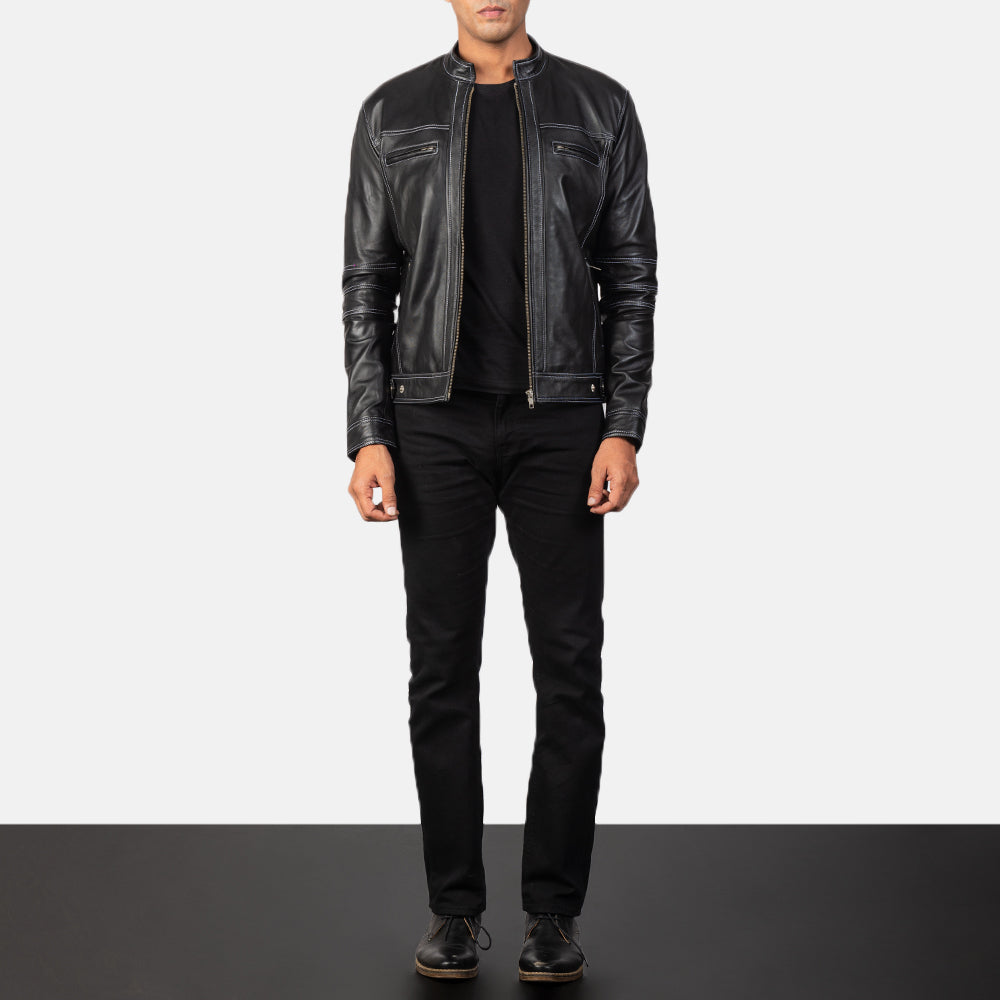 Men's Rugged Heritage Biker Leather Jacket