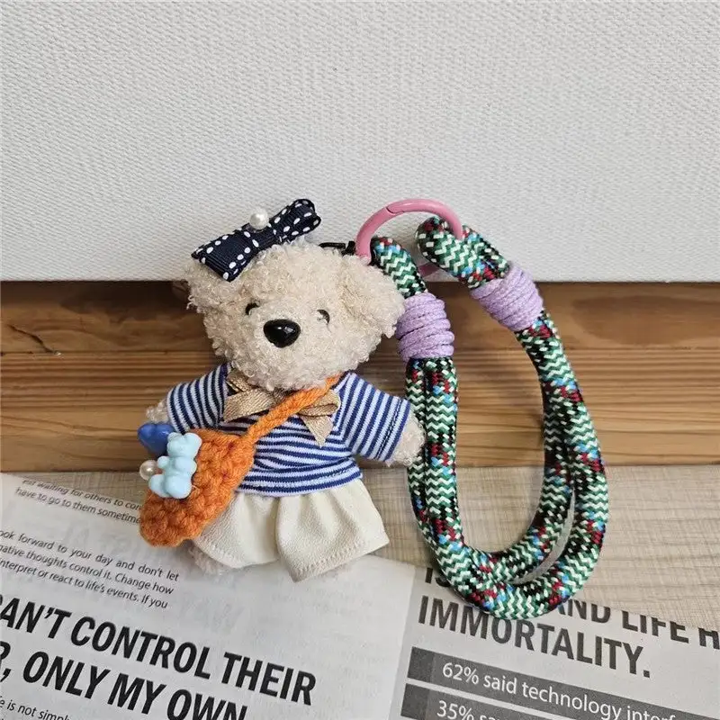 Cute Plush Teddy Bear Keychain Accessries