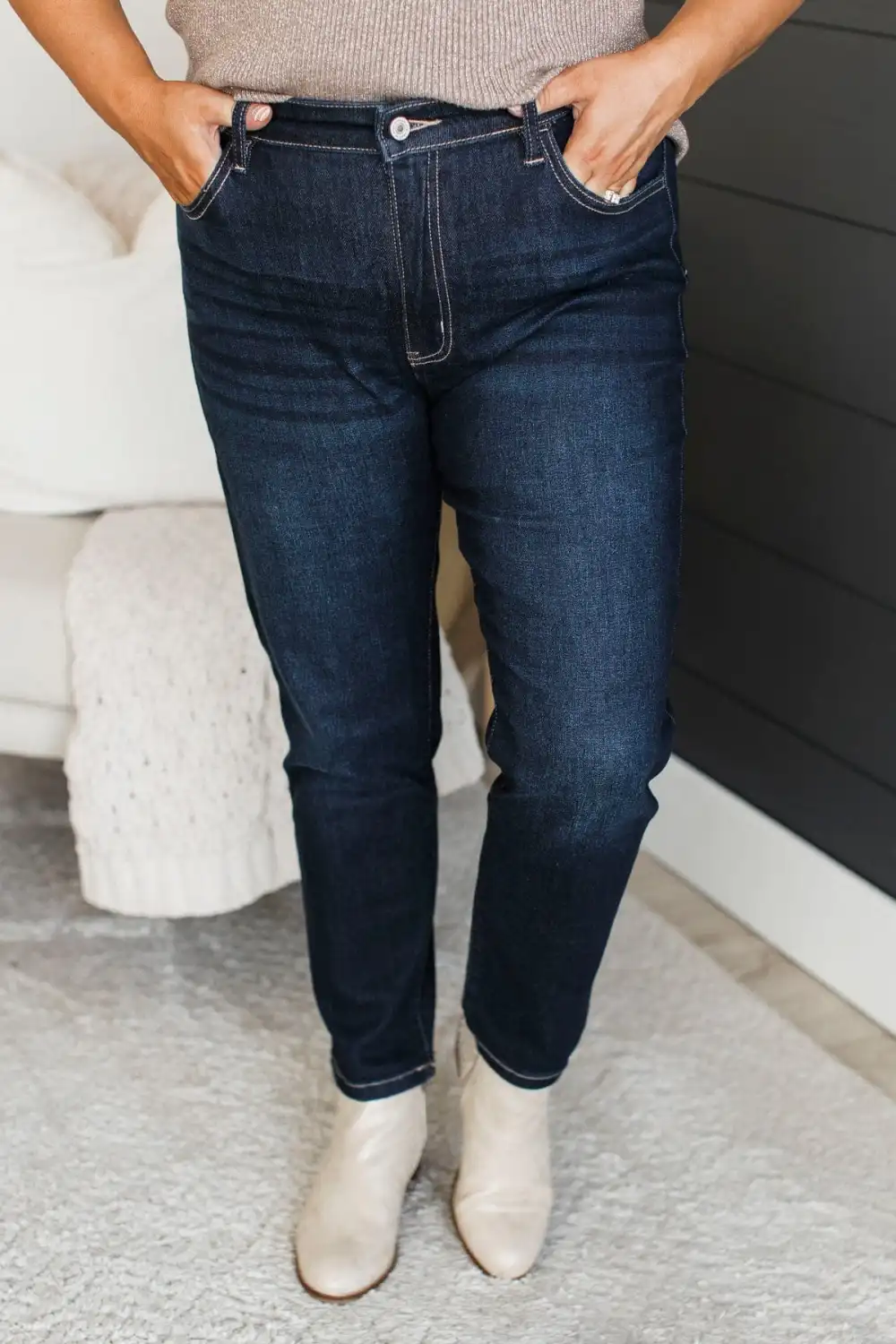 High-Rise Cropped Skinny Clean Finish Jeans
