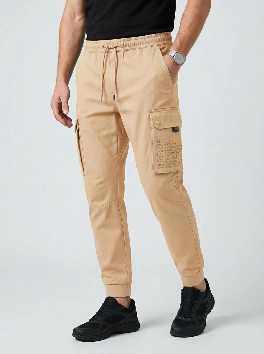 Weekend Geometric Graphic Print Collection Men's Cargo Jogger Pants
