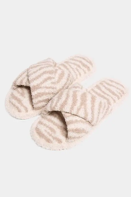 Zebra Print Women's Casual Slippers