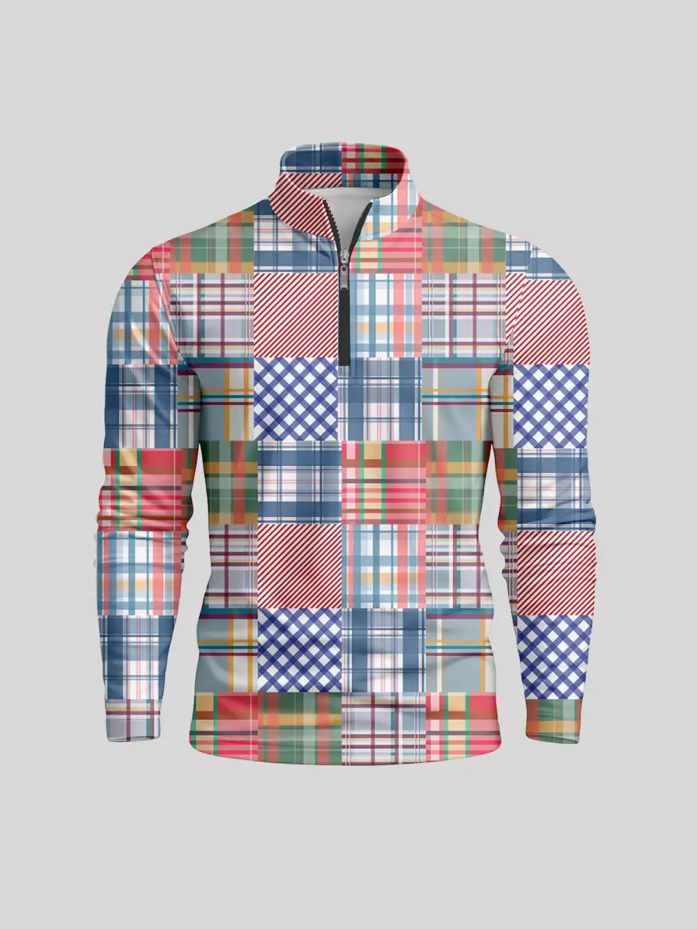 Casual Lightweight Long Sleeve Pullover Golf Shirt