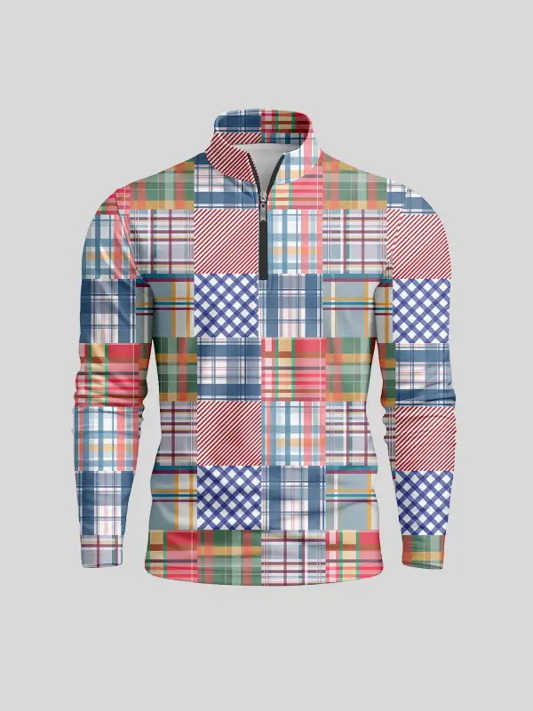 Casual Lightweight Long Sleeve Pullover Golf Shirt