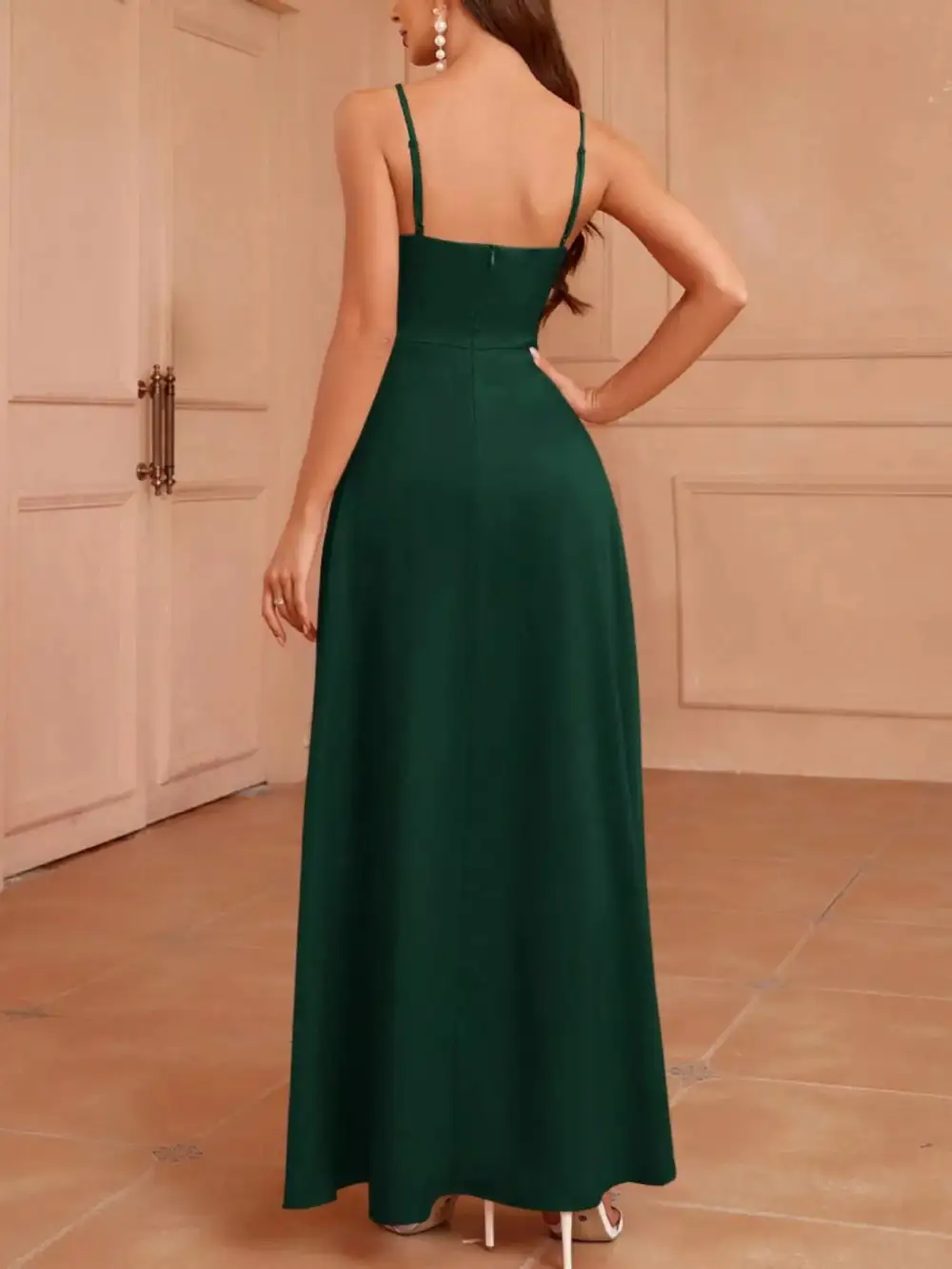 Classic Slit Spaghetti Strap Maxi Dress