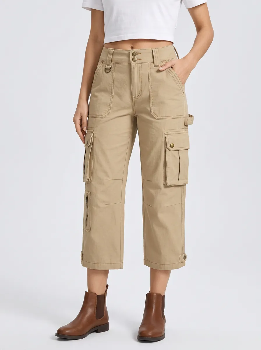 Women's Active Utility Multi-Pocket Capri Pants