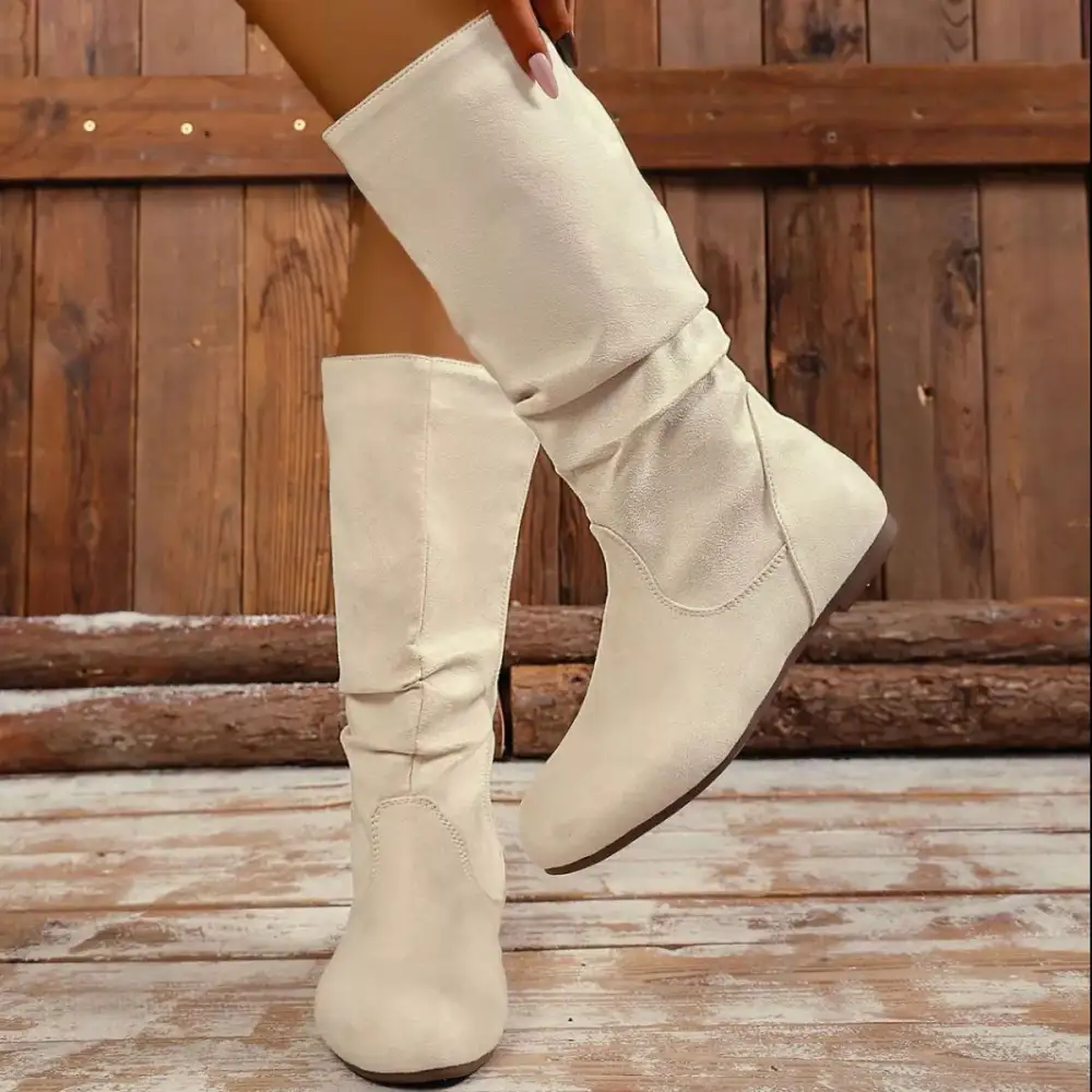 Classic Round Toe Side Zip Boots