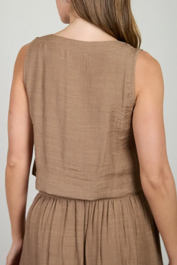 Button Relaxed Tank Top