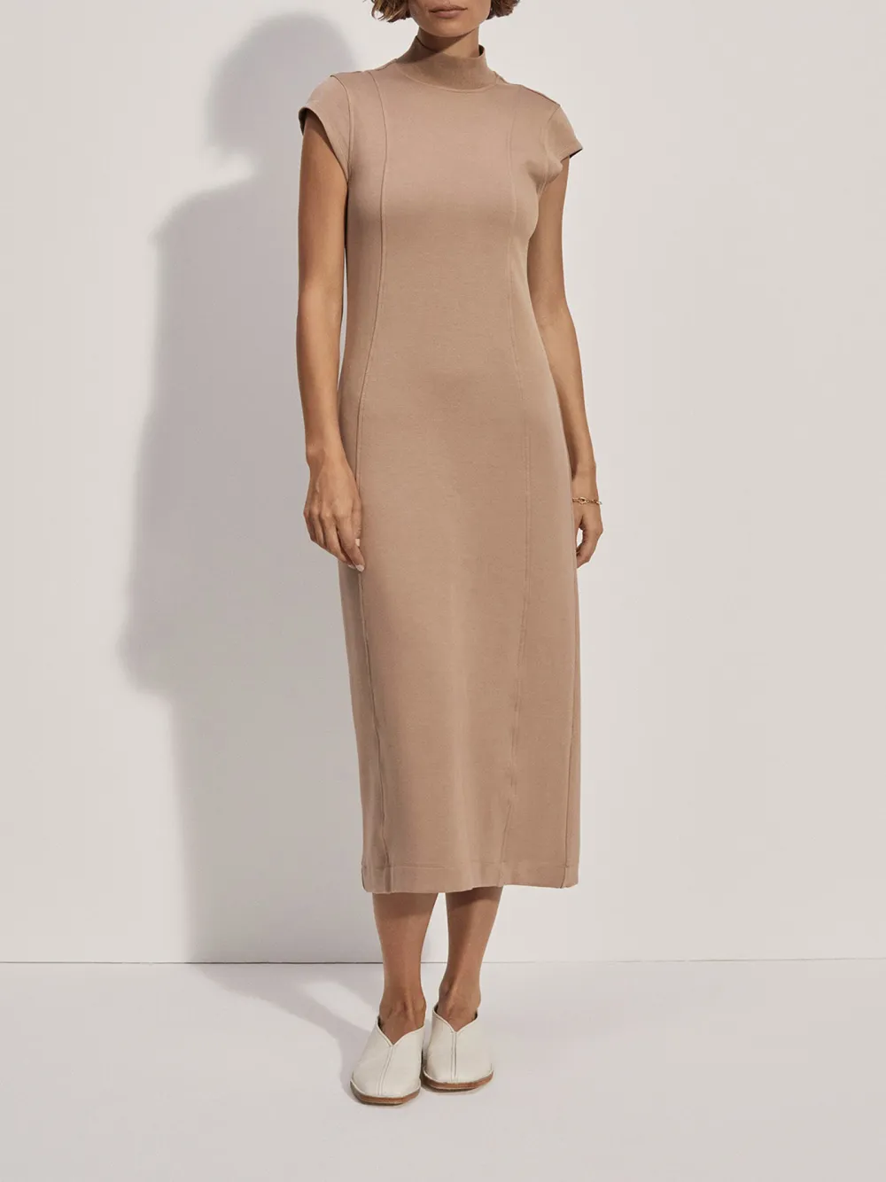 High Neck Midi Dress