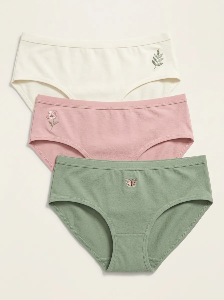 Women's Rose Briefs Three Pack