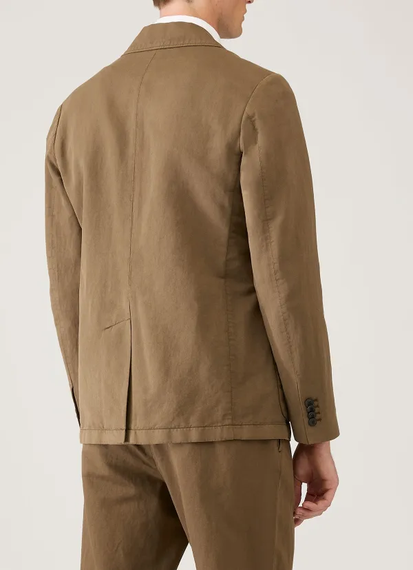 Unstructured Cotton Linen Blazer