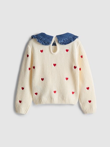 1-9yrs | Heart Embroidered Collared Jumper detail 1