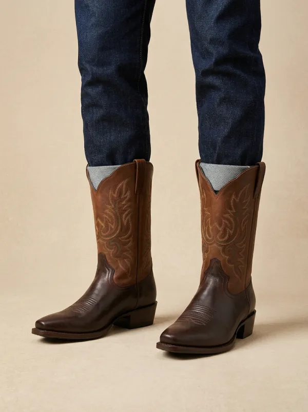 Men’s Retro Pattern Western Cowboy Boots
