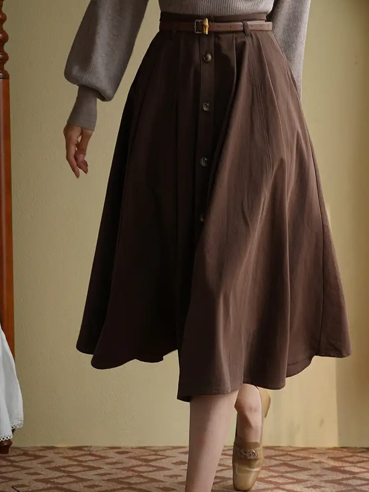 Clean Utility Everyday Casual Cotton Skirt