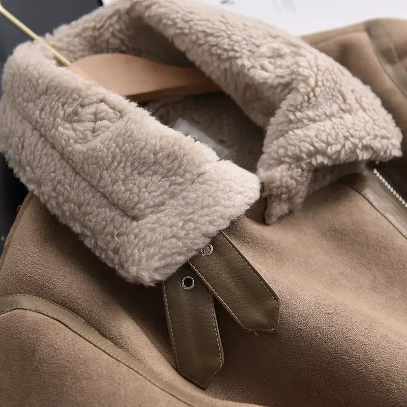 Faux Leather Women's Coat
