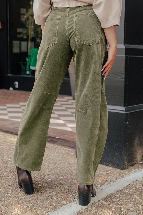 High Waist Relaxed Barrel Leg Baggy Pants