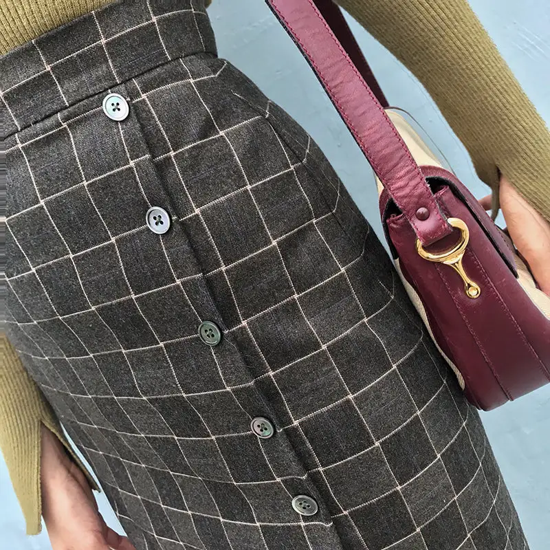 Graceful Weekend Everyday Casual Plaid Skirt