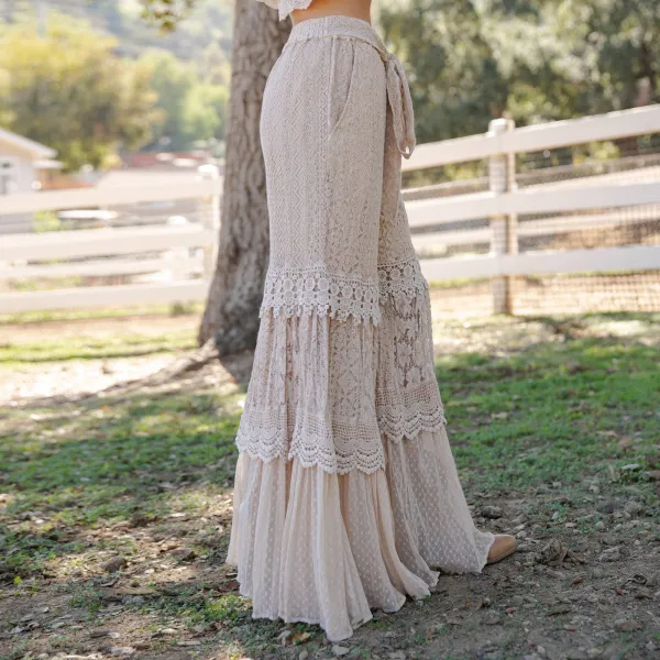 Bohemian Lace Tiered Pants