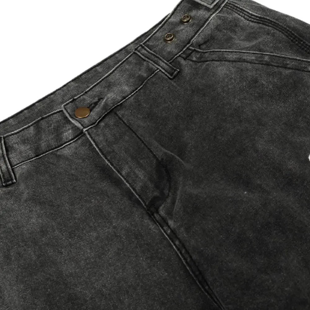 Baggy Cargo Splatter Print Denim Jeans