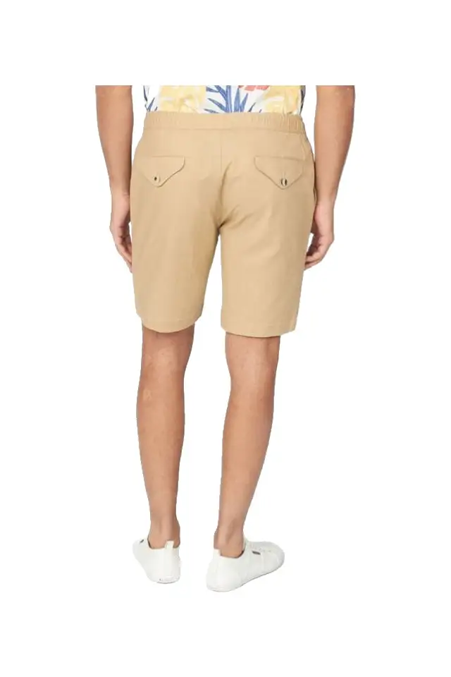 Drawstring Side Pocket Linen Shorts