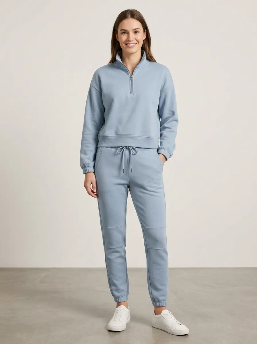 Women's Quarter Zip Jogger Set