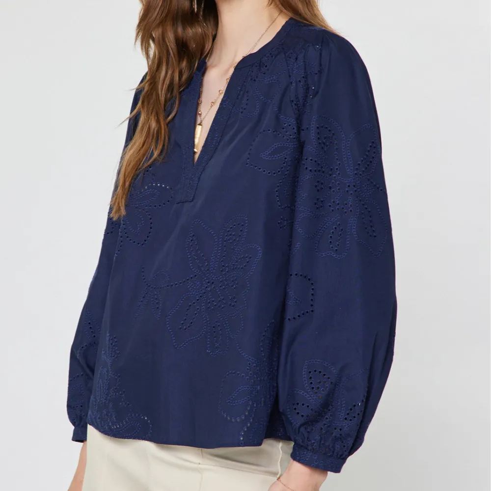 Relaxed Eyelet Blouse Blouses & Shirts
