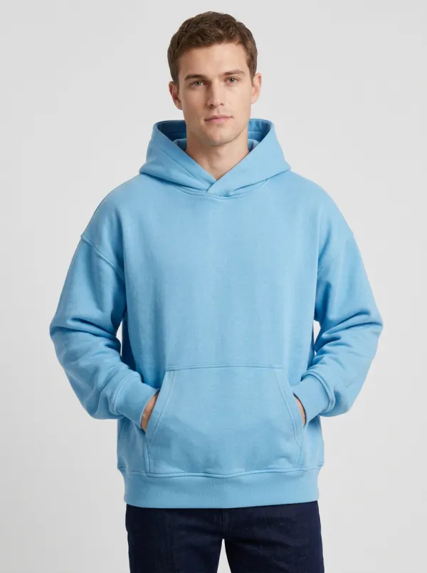 Easy Layer Plain Unisex Hooded Sweatshirt