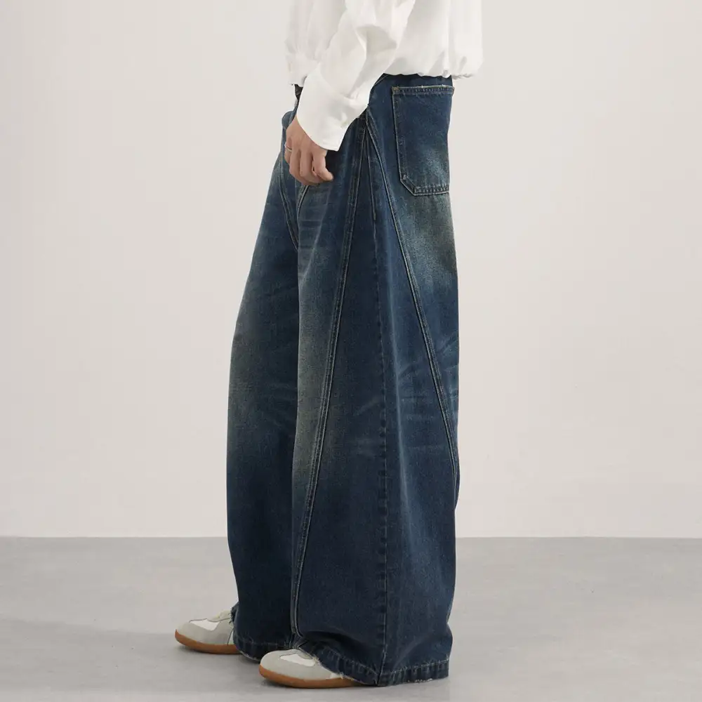 Relaxed Patchwork Denim Jeans
