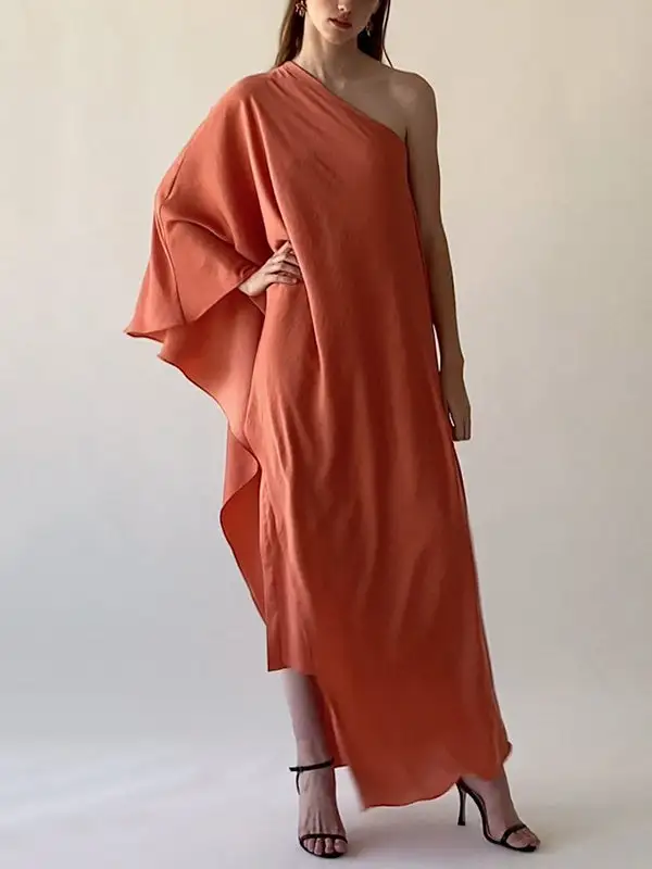 Loose Asymmetric Everyday Flowing Dress