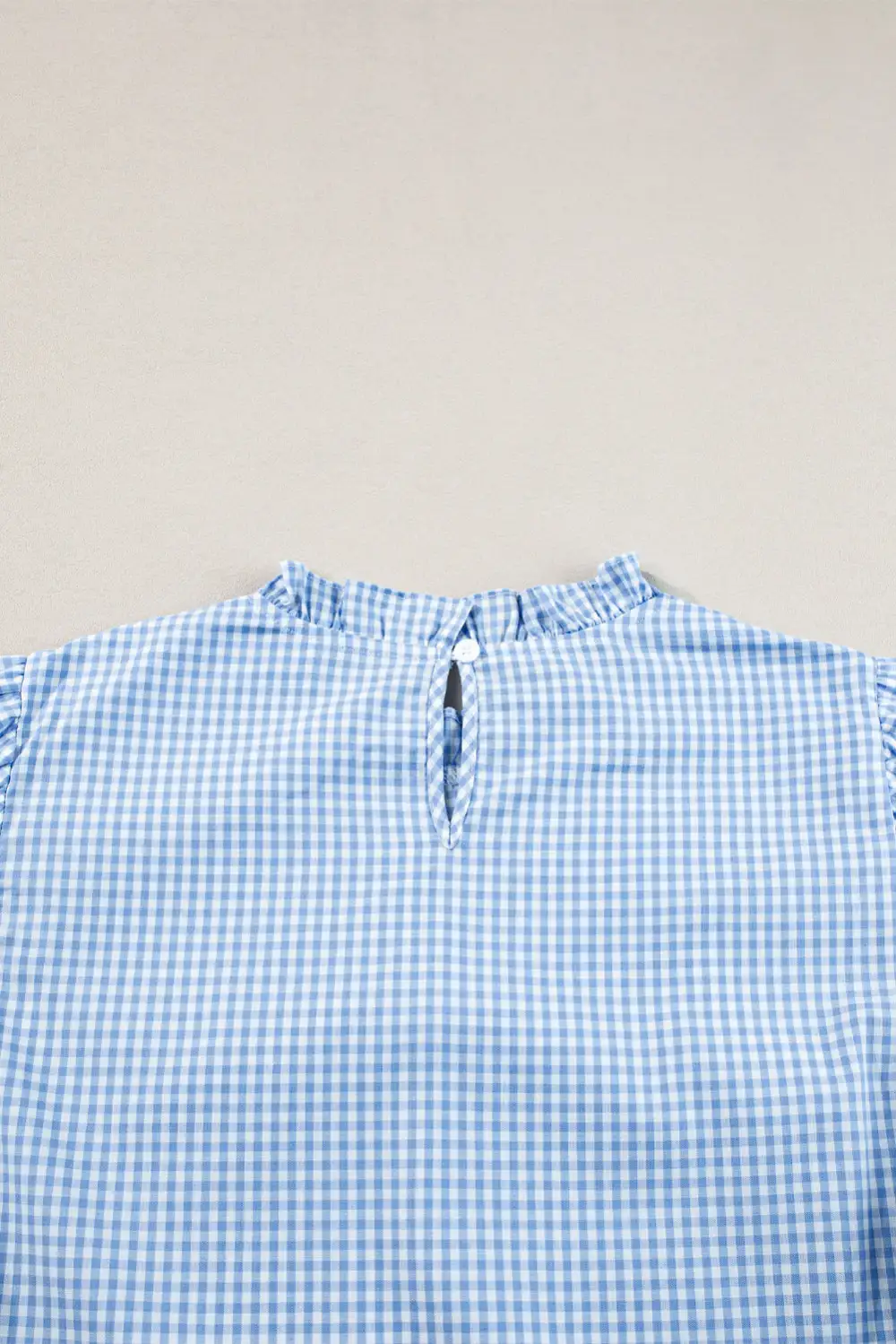 Floral Plaid Embroidered Blouse
