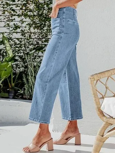 Button Pocketed Denim Jeans