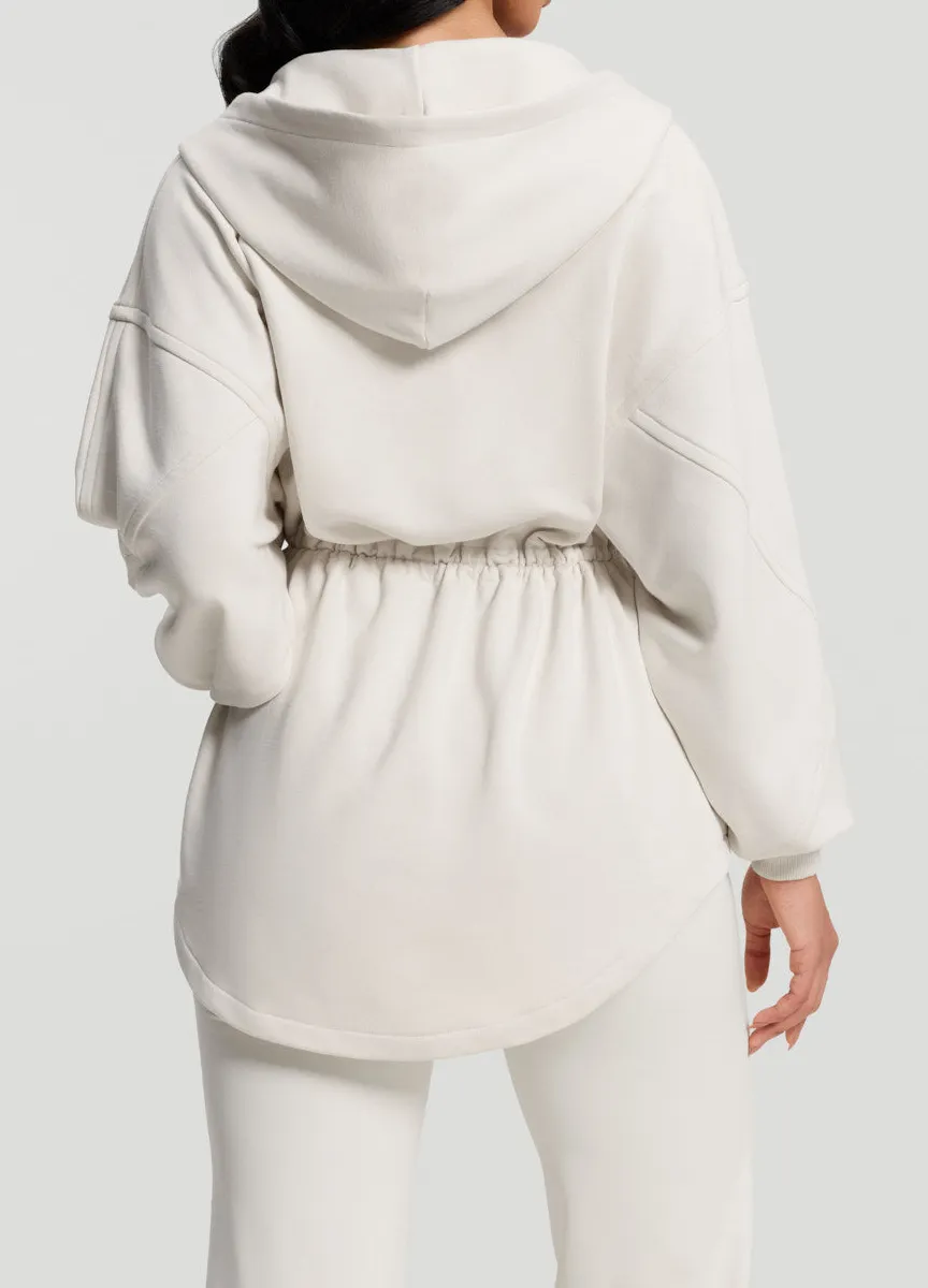 Brushed Drawcord Waist Oversized Hoodie