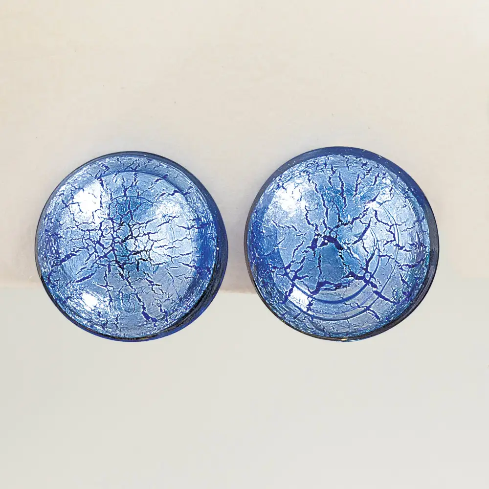 Modern Glass Clip On Earrings