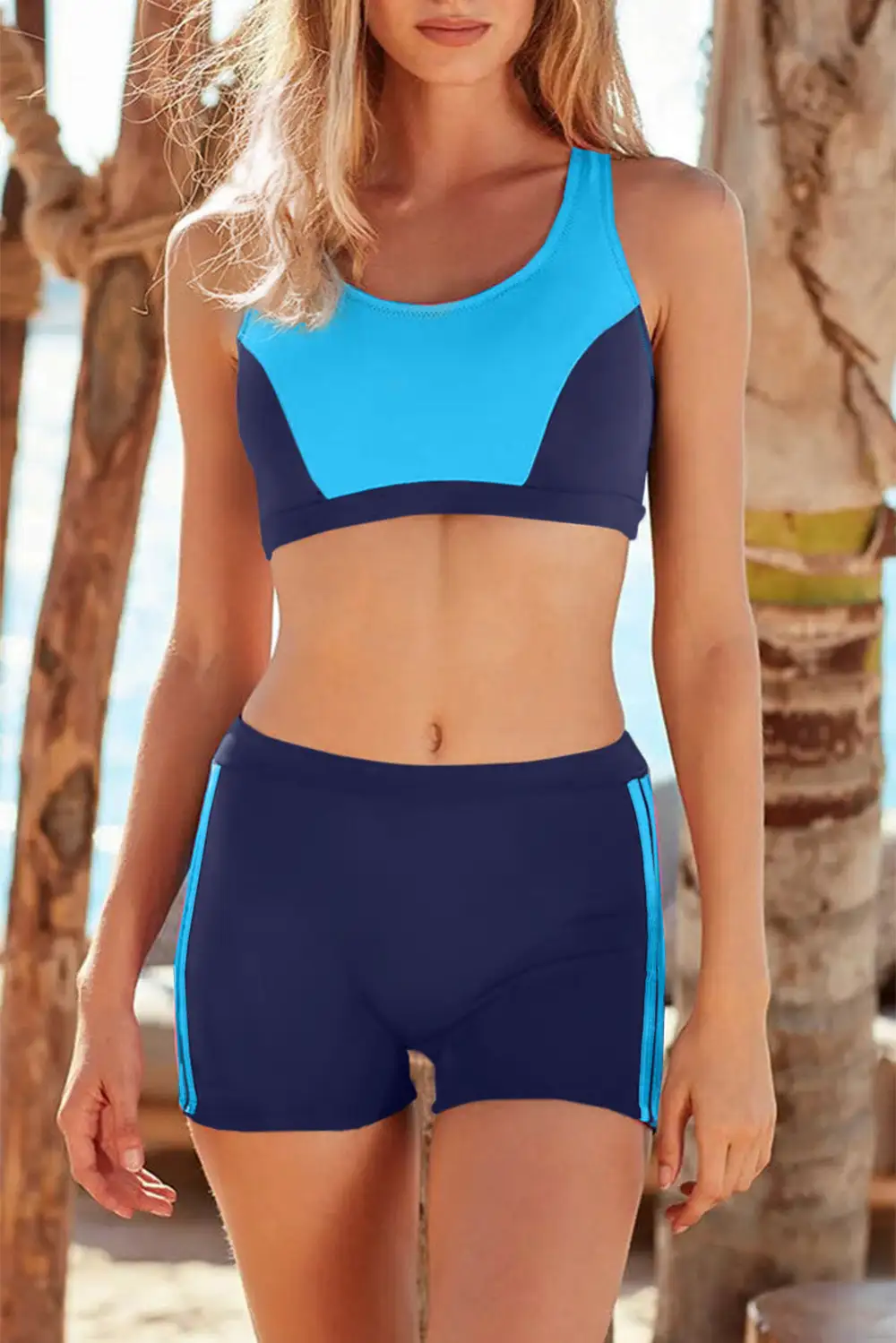 Swimwear Solid Colorblock Bodycom Party Bikinis
