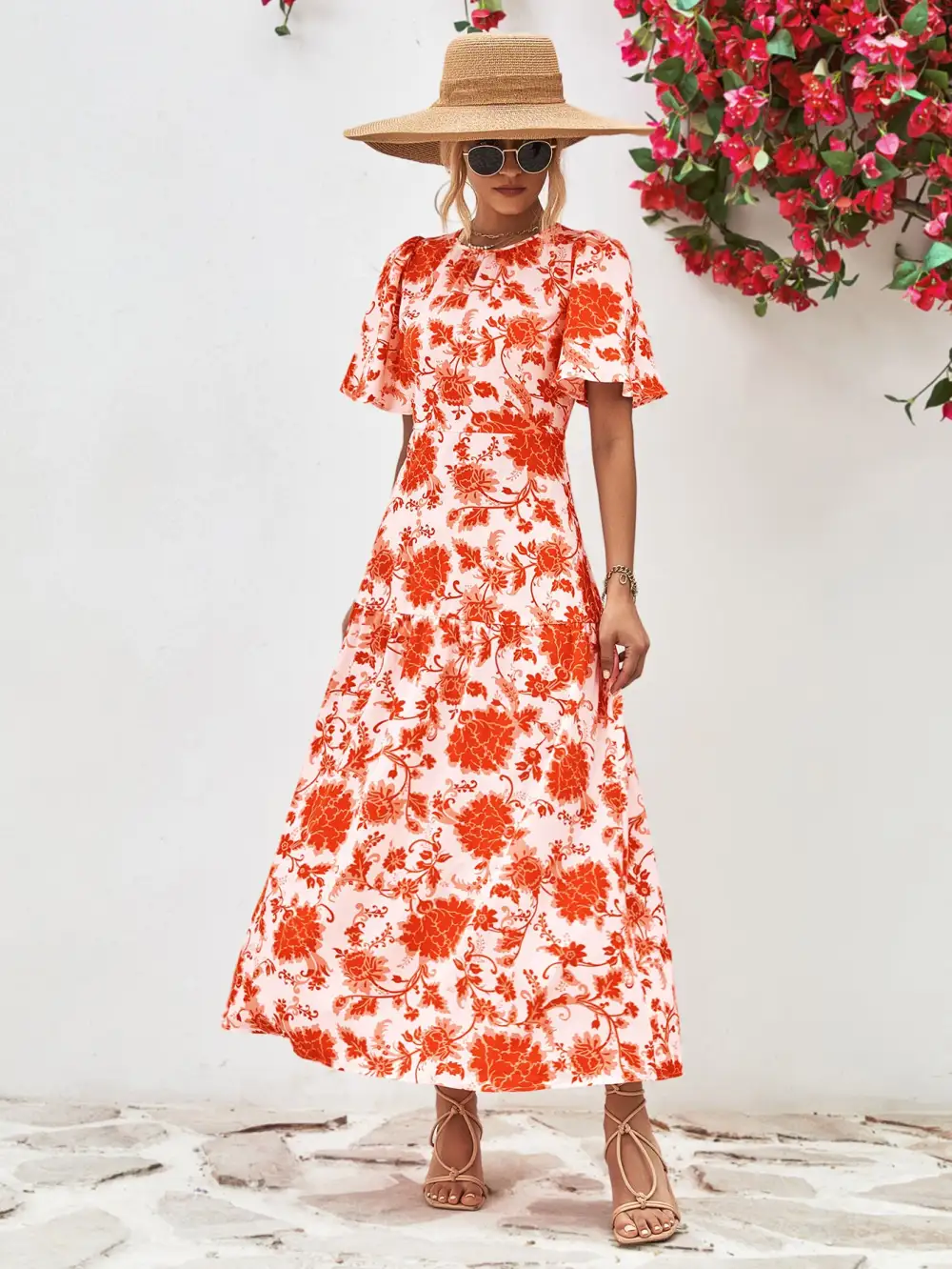Tie Waist Tie Detail Dress