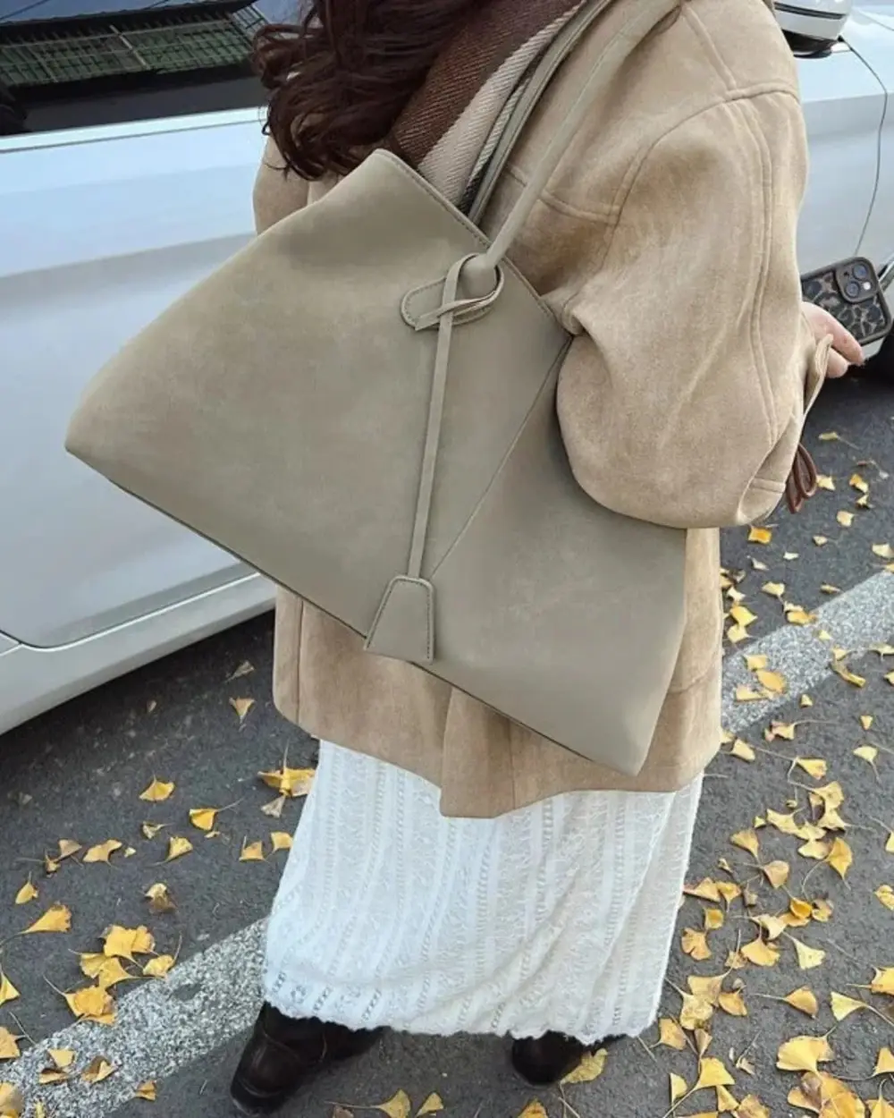 Panel Front Straw Tote Bag