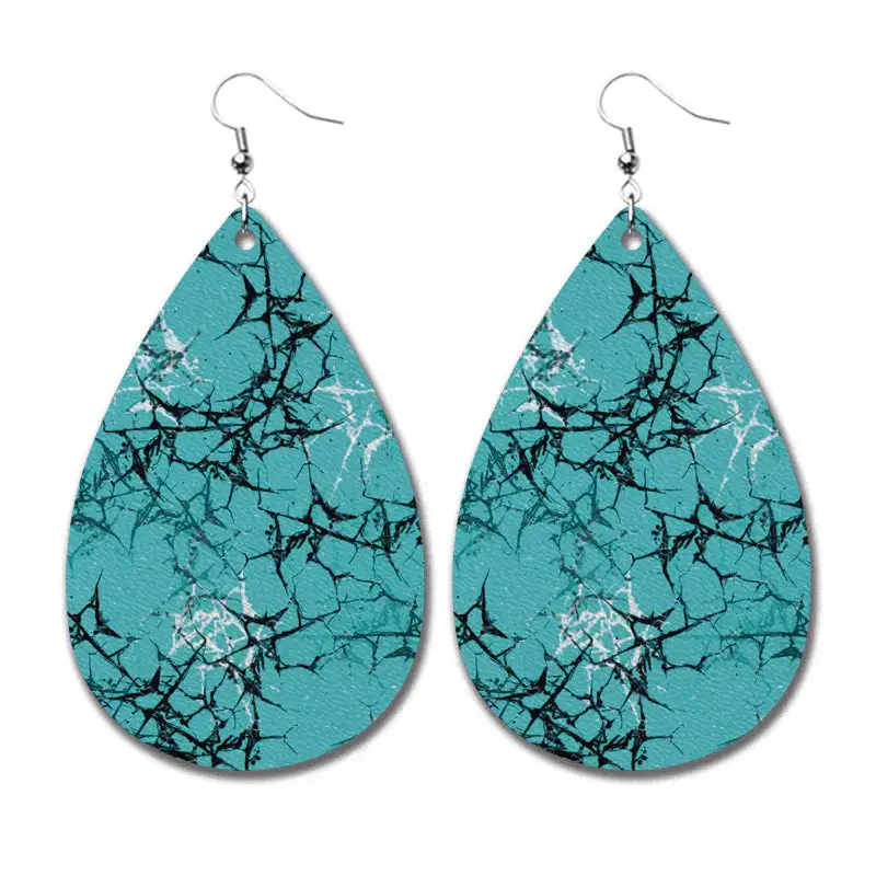 Leather Rustic Statement Earrings