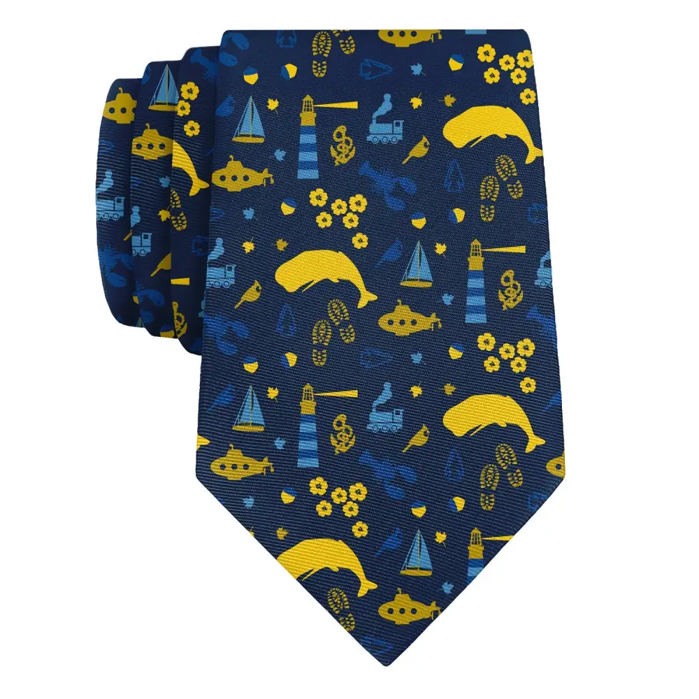 Refined Heritage Emblem Accent Necktie