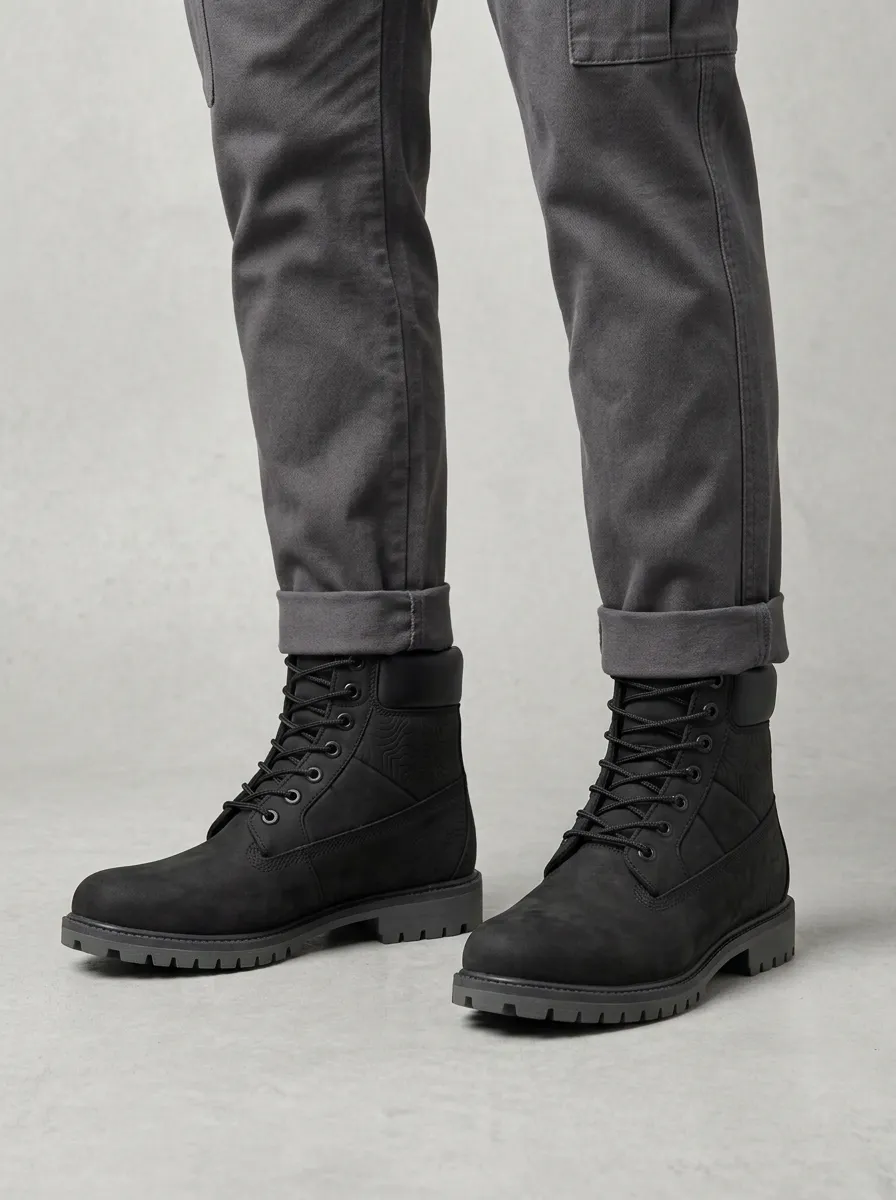 Unisex Outdoor Lover Topographic Pattern Print Work Boots