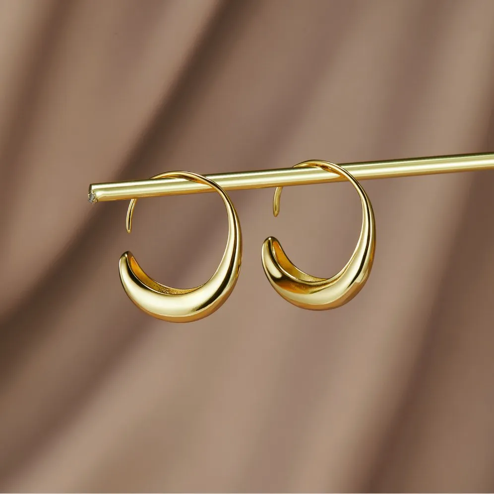 Modern Hoop Twisted Earrings