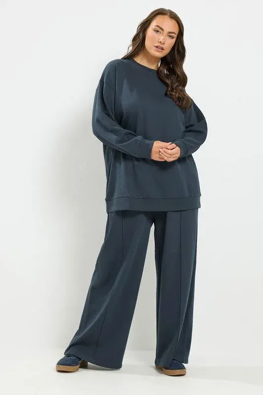 Navy Blue Sweatshirt & Jogger Set