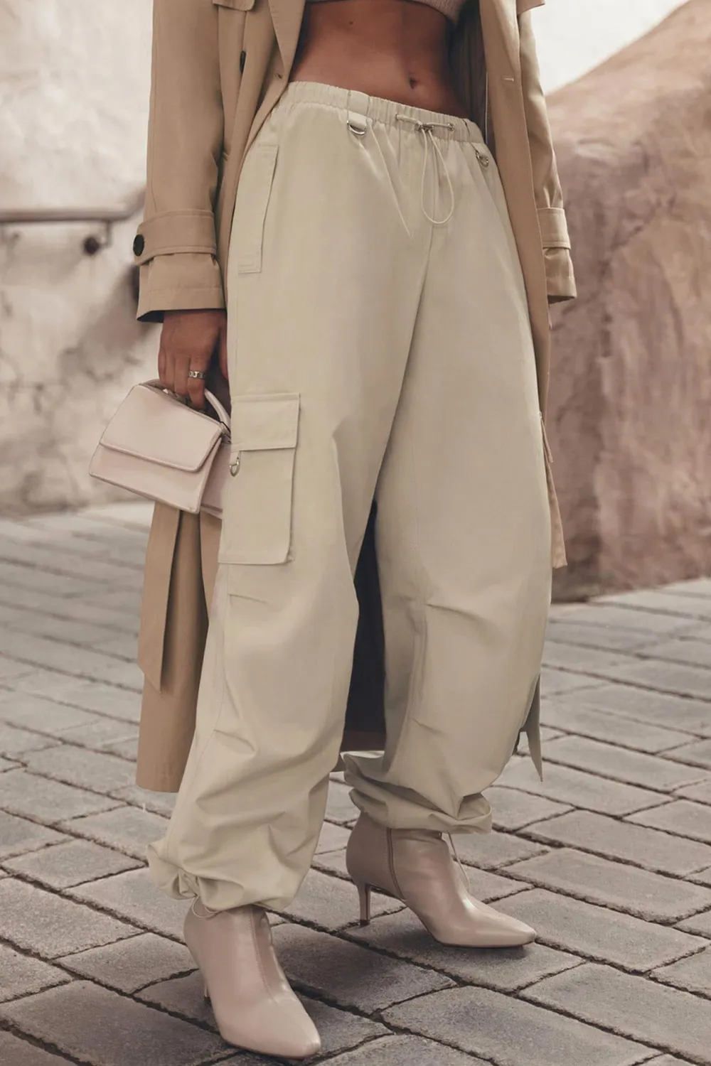 Drawstring Utility Pocket Cargo Pants