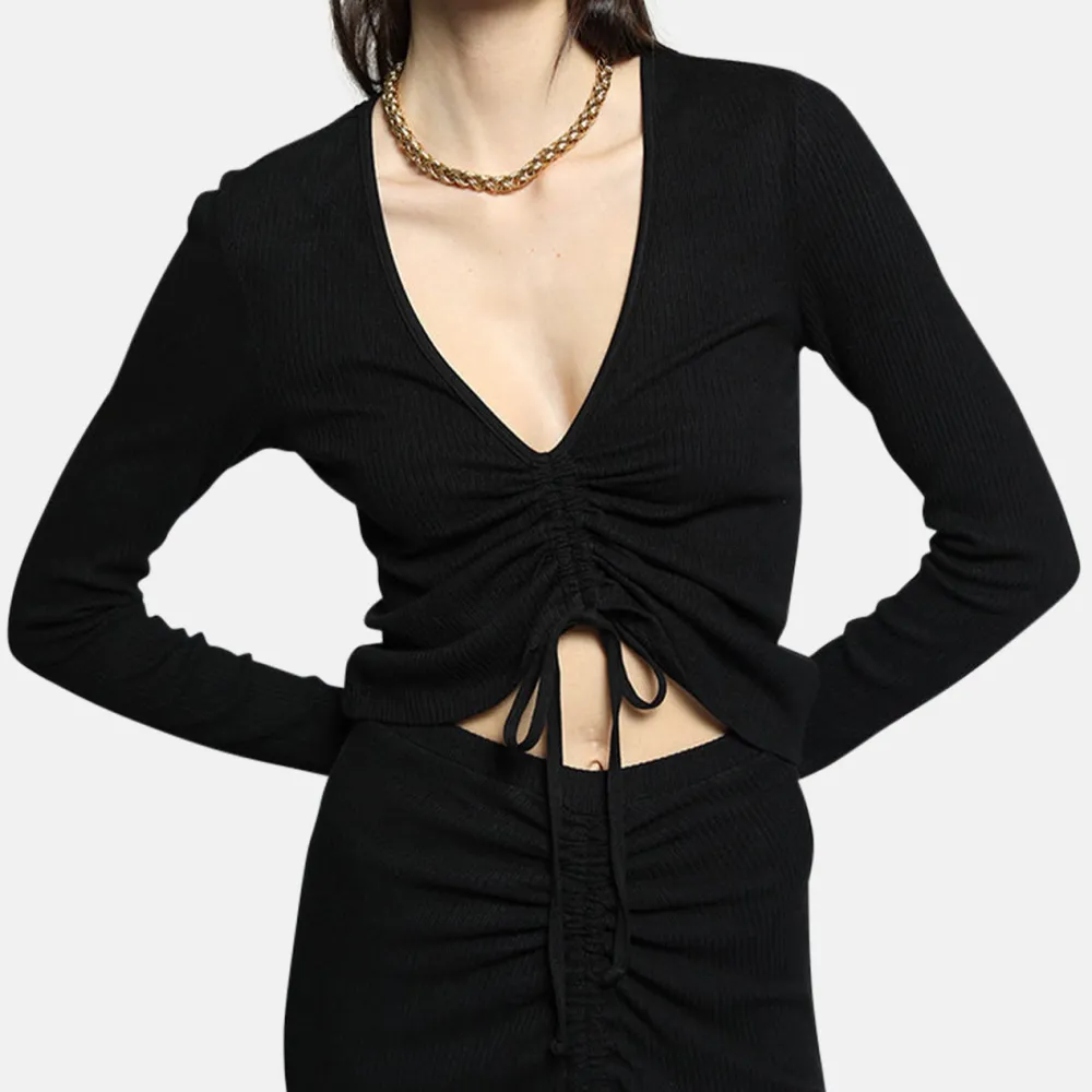 Long Sleeve Ribbed Long Sleeve Top