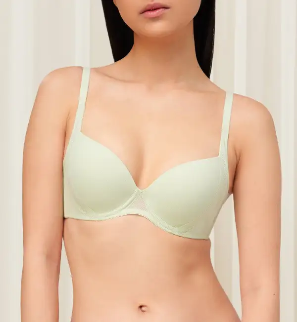 Women's Wired Padded Lace Breathable T-Shirt Bra