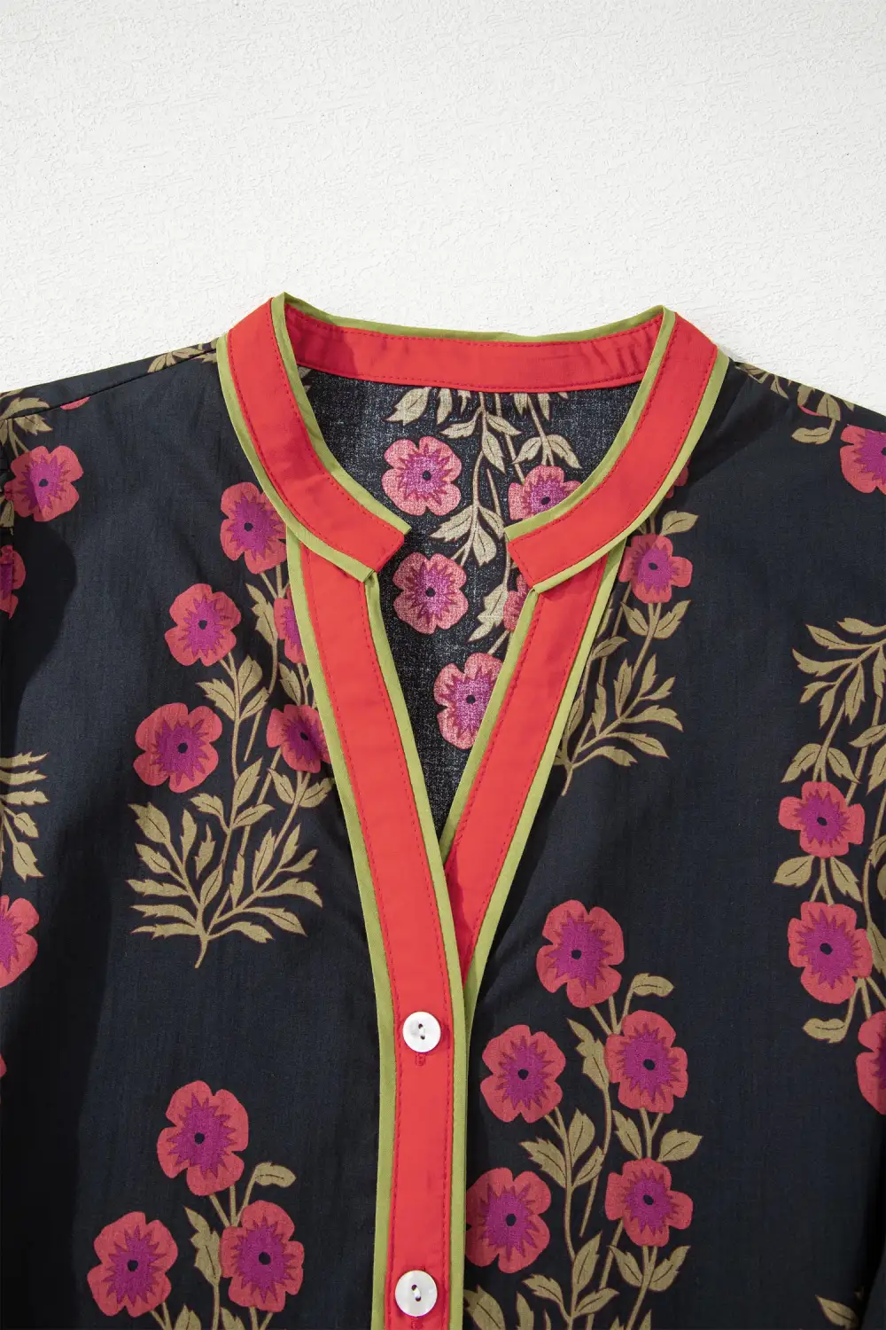 Floral Printed Button Front Mini Dress