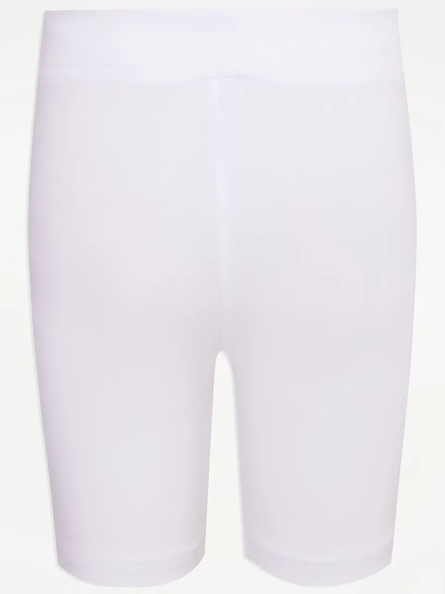 Black Cotton Rich Girls Jersey School Cycling Shorts 2 Pack