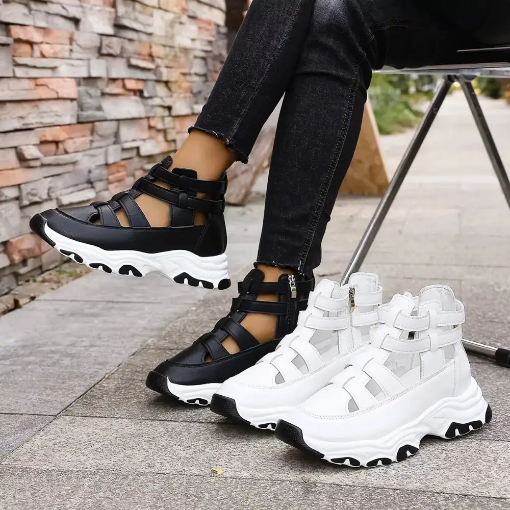 Refined Cutout Platform Sneakers