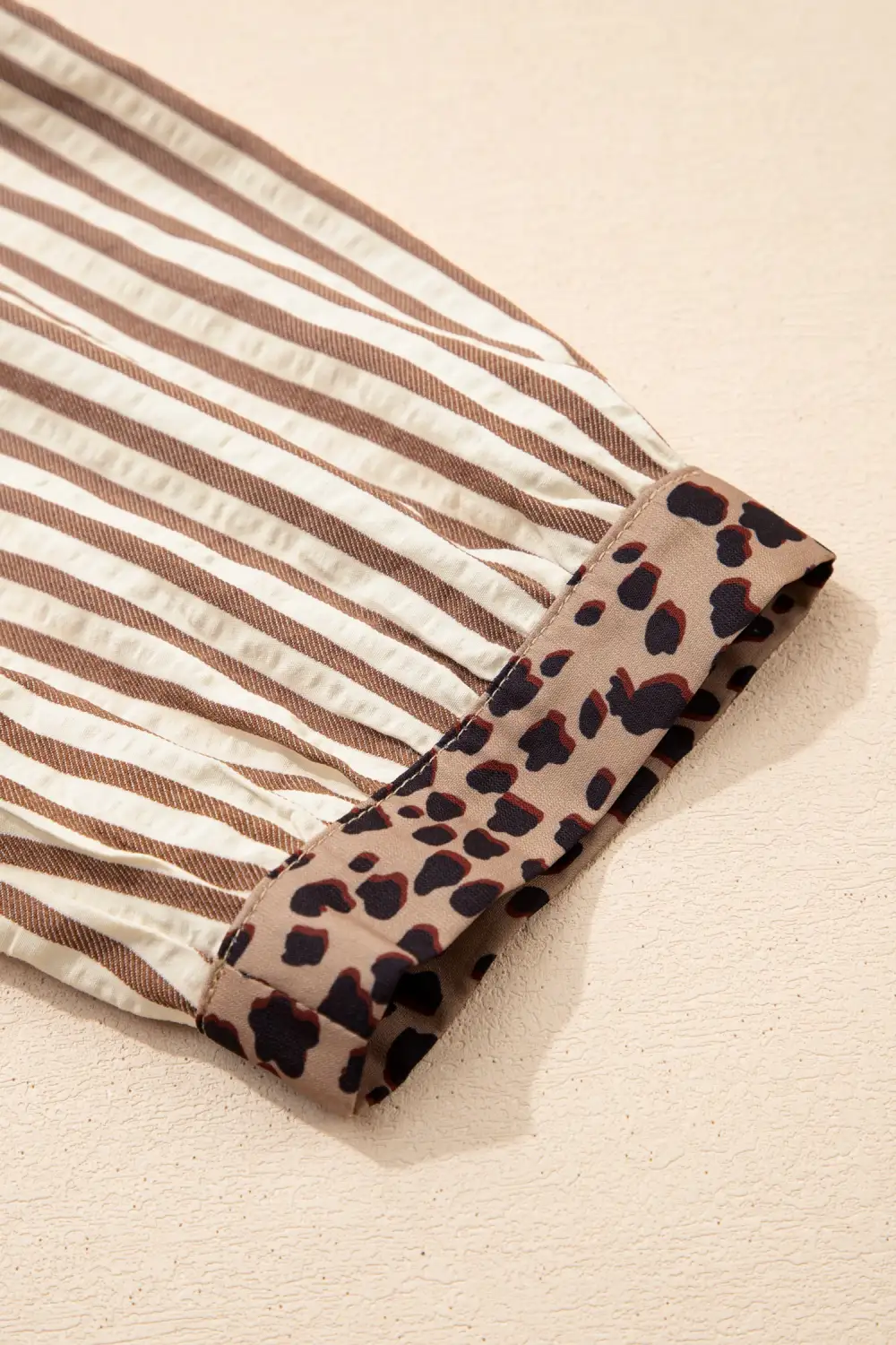 Structured Shape Striped Animal Print Dress