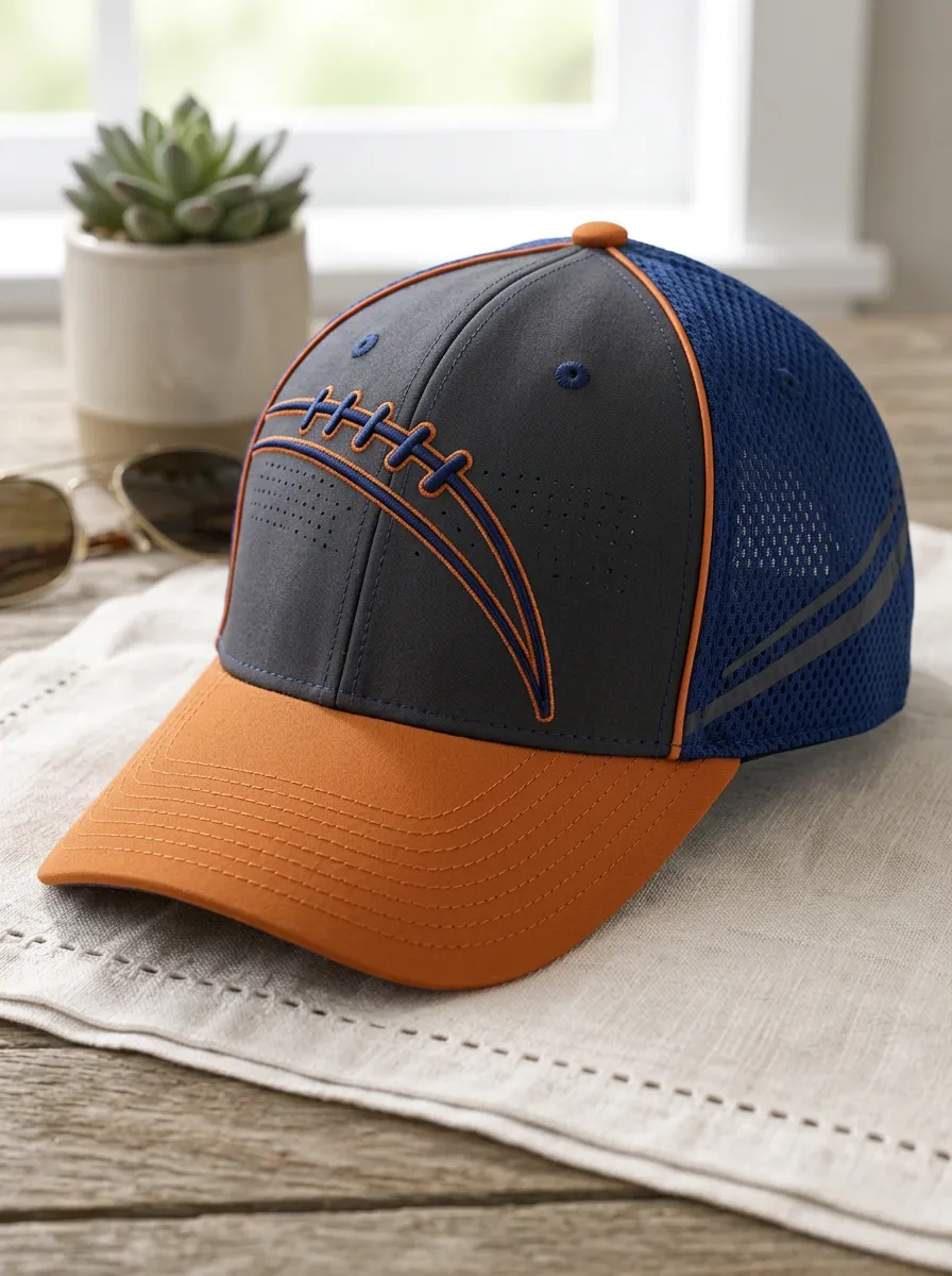 Men's Heritage Football Lover American Football Embroidered Mesh Cap